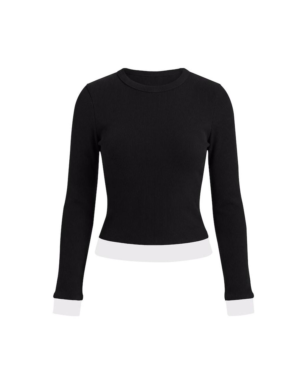 Garage Black Snatchrib Double Layer Longsleeve Top