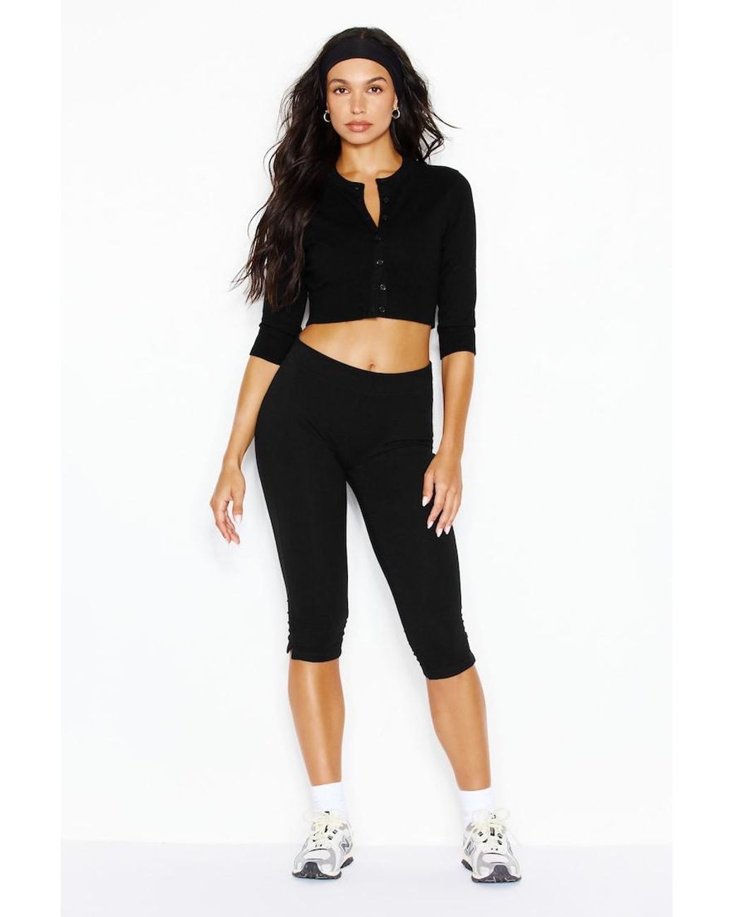 Garage Black Ultra Cropped Cardigan Long Sleeve Top