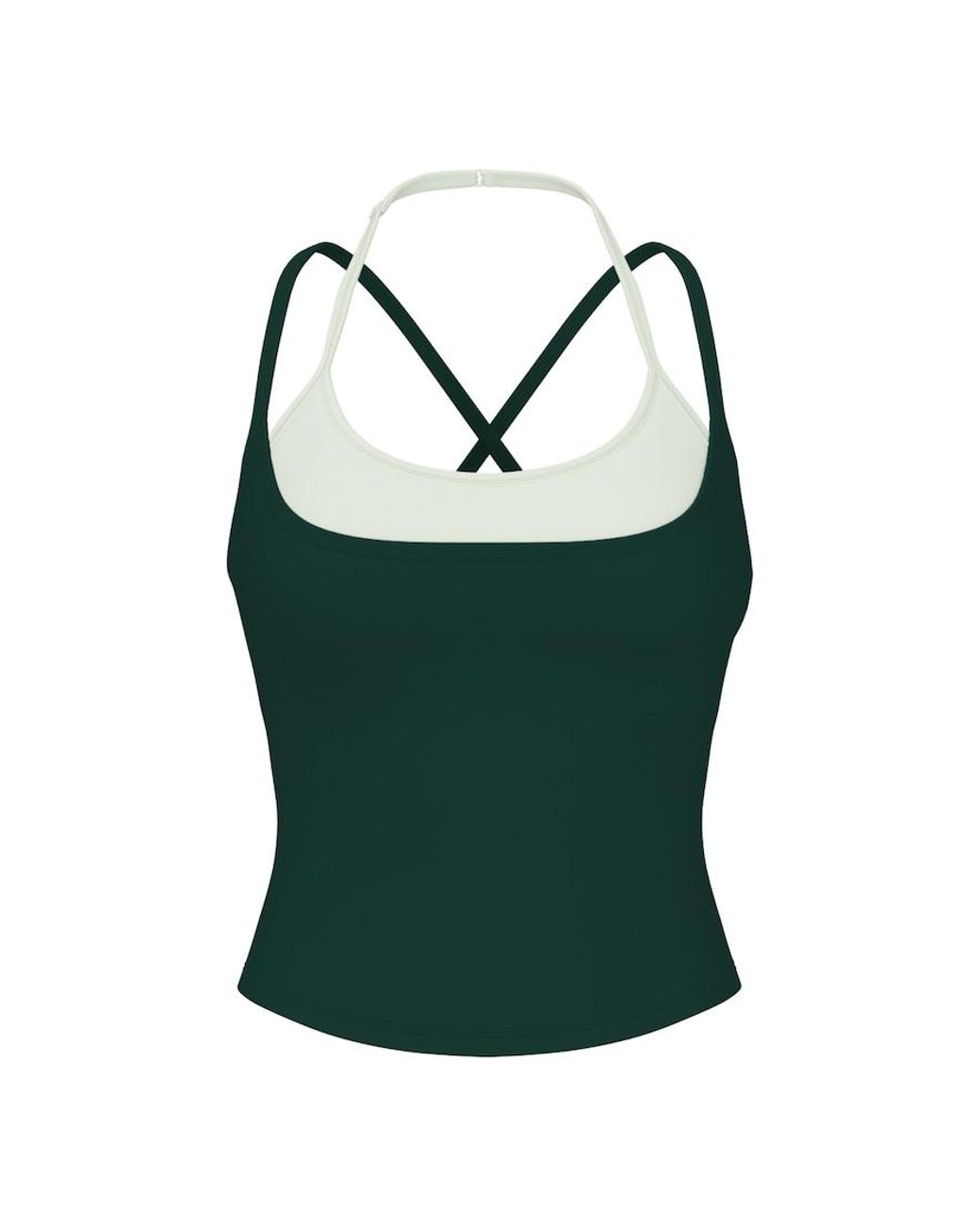 Garage Green Active Layered Tank Top