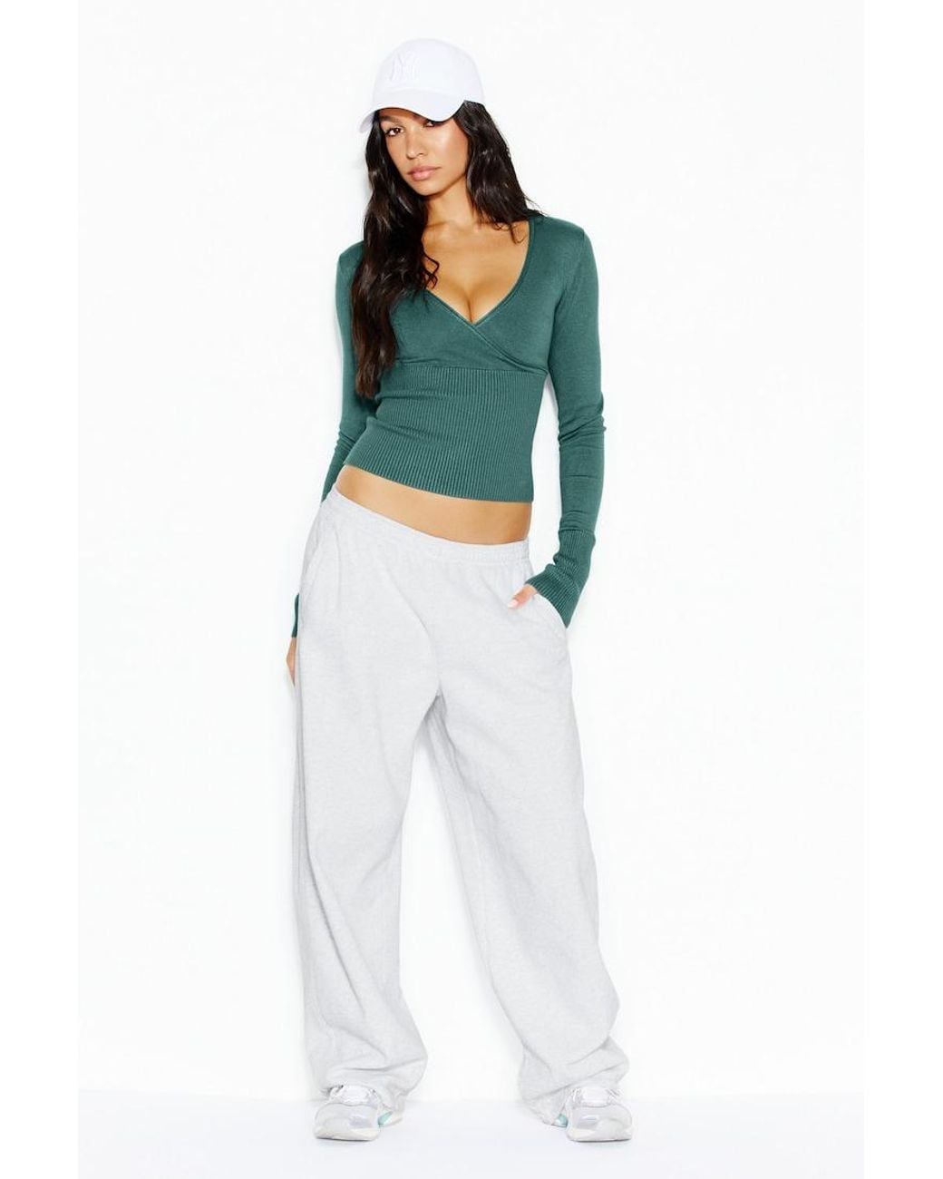 Garage Green Wrap Me Sweater