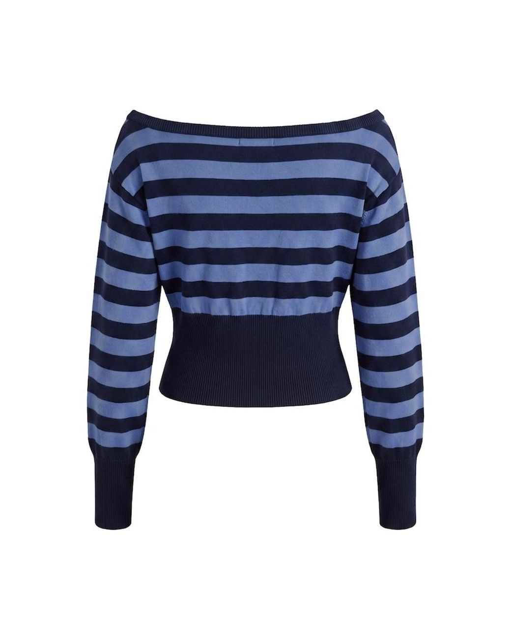 Garage Blue Off Shoulder Reset Long Sleeve Top