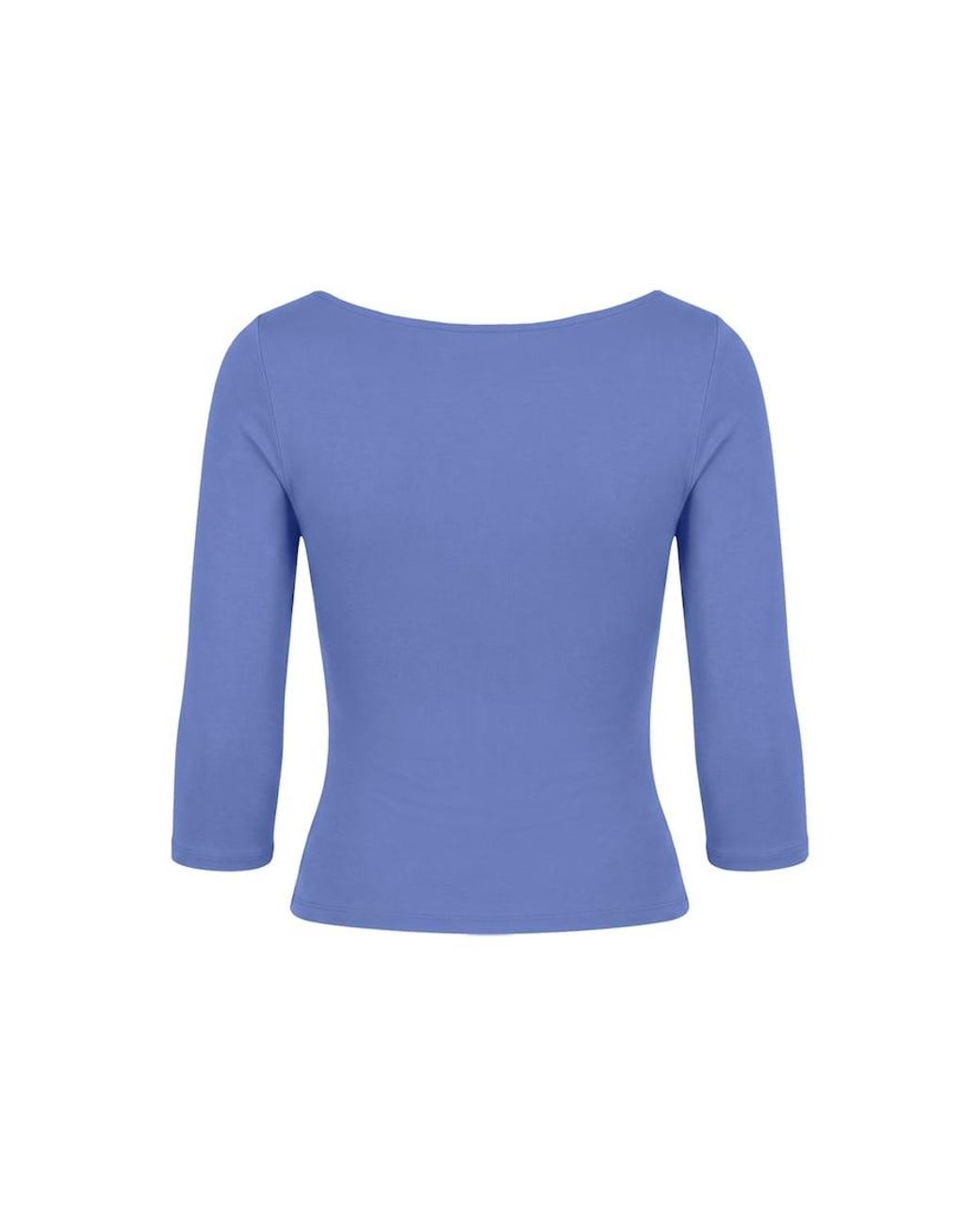 Garage Blue Sleek 3/4 Sleeve Boatneck Top
