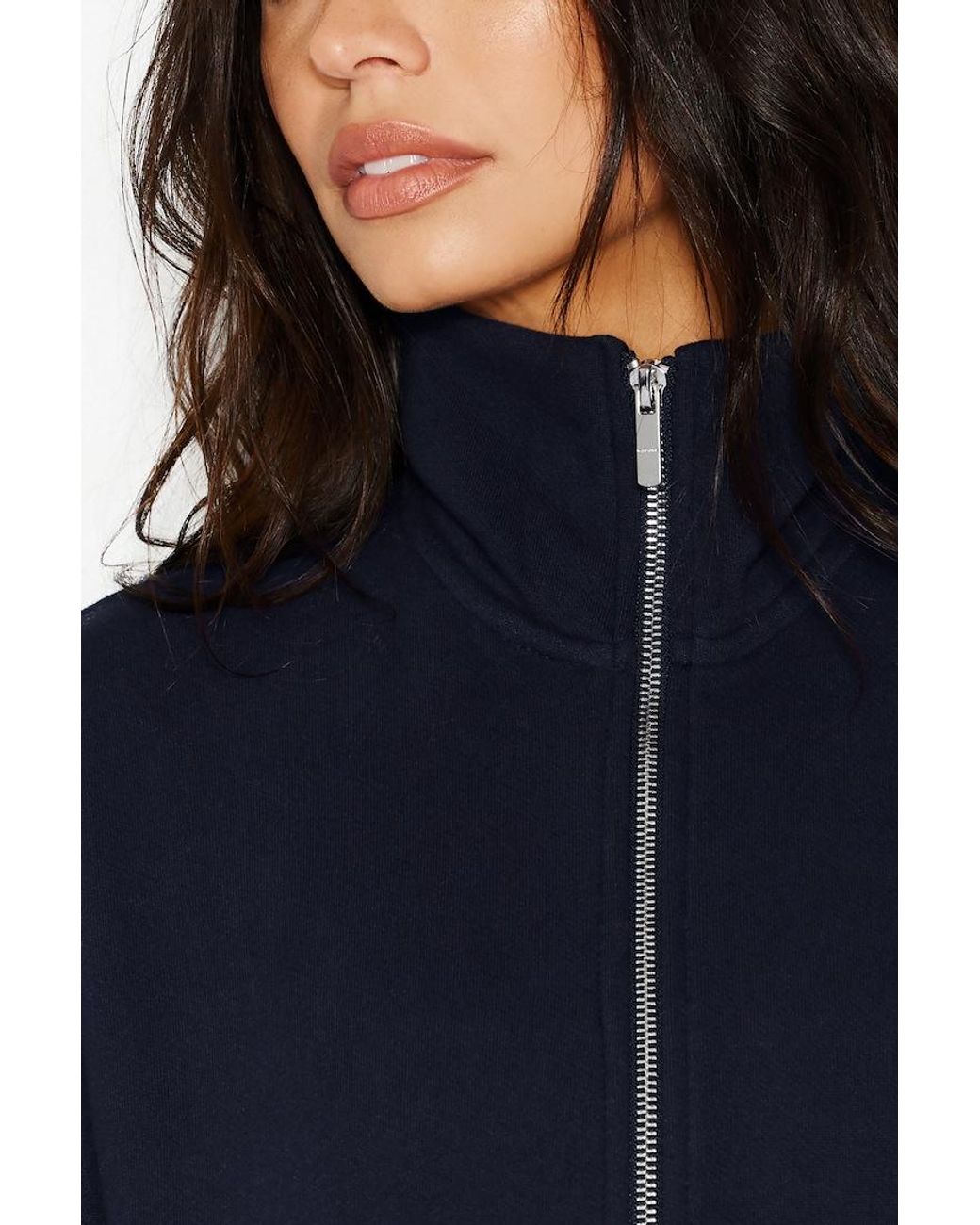 Garage Blue Ultrafleece Mockneck Full Zip Sweatshirt