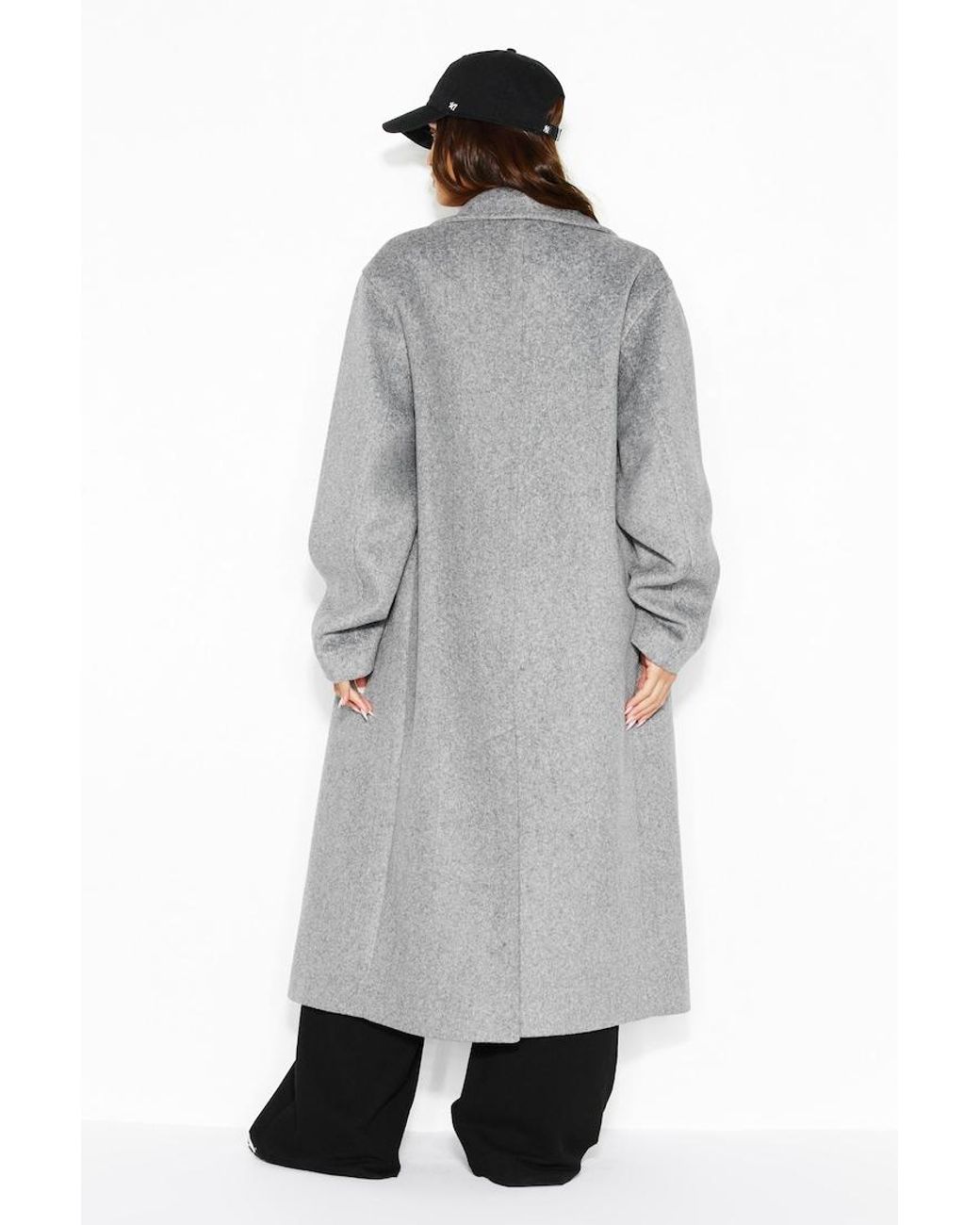 Garage Blue Long Wool Coat