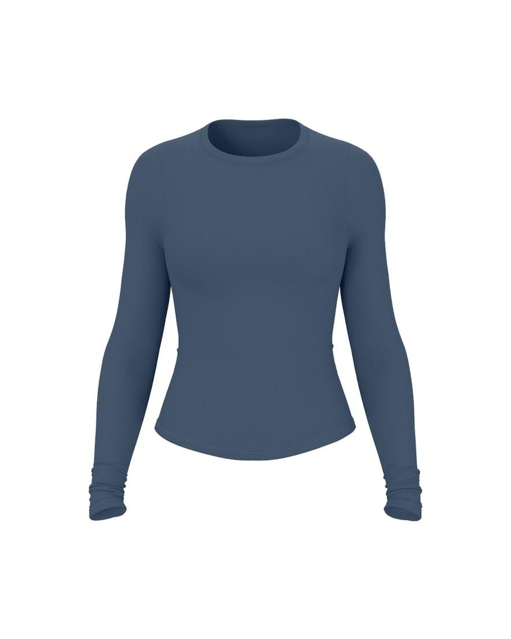 Garage Blue Sleek Crewneck Longsleeve Top