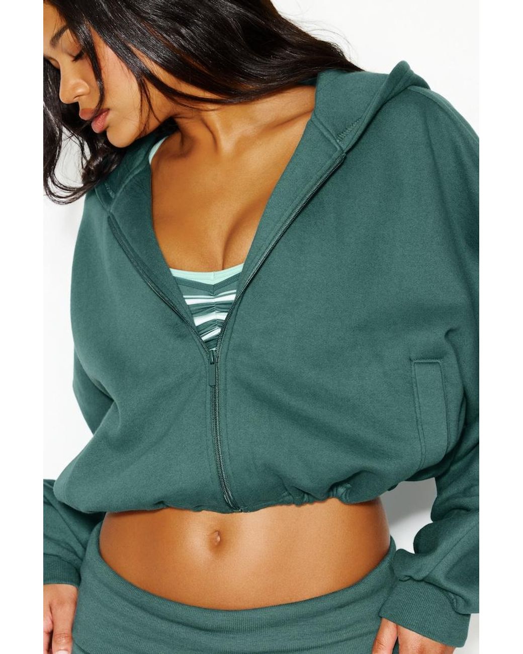 Garage Blue Cocoon Zippie With Bungee Drawstring