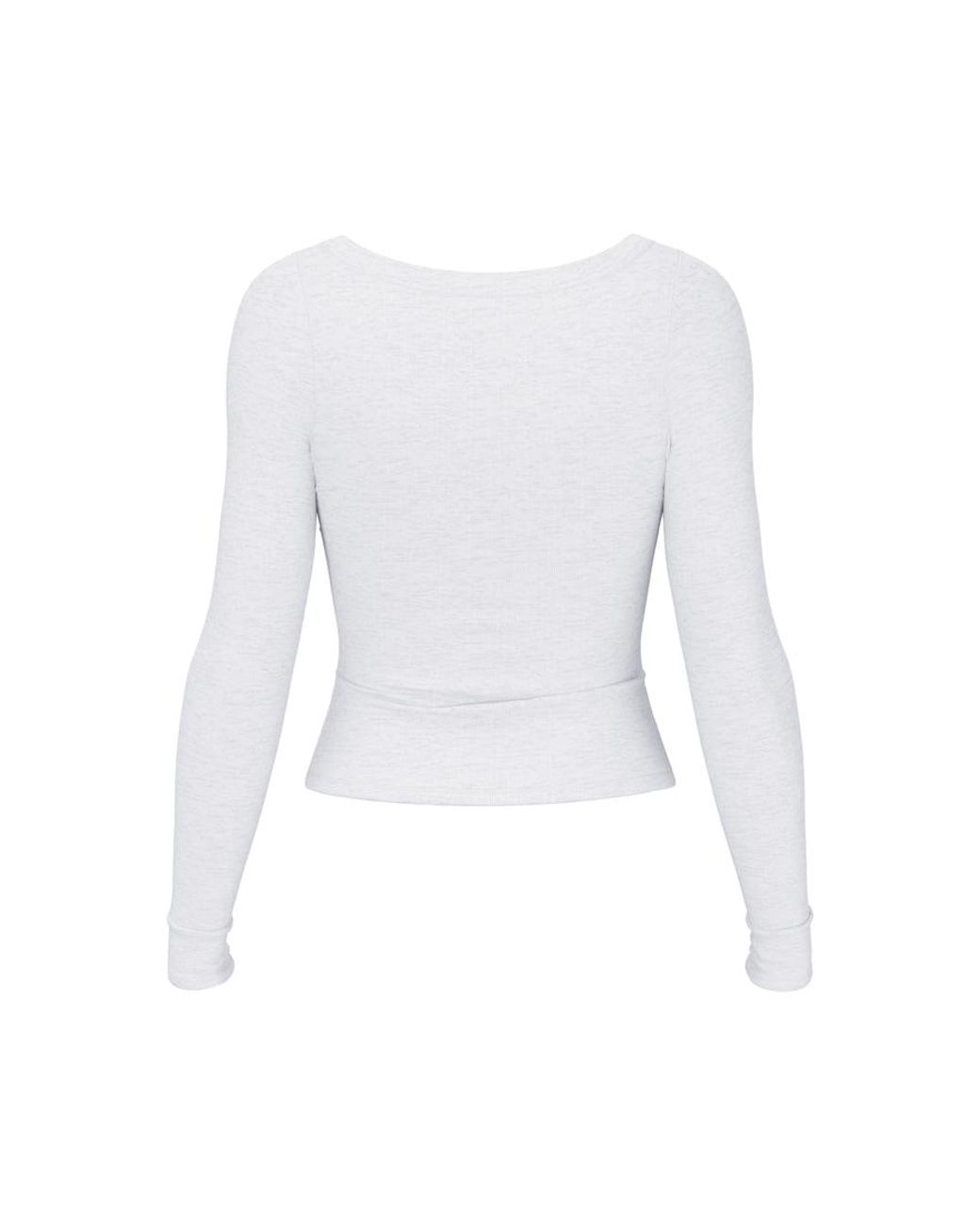 Garage White Snatchrib Crossover Longsleeve Top