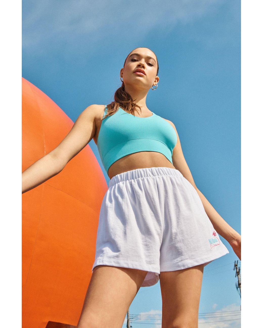 Garage Cotton '80s Tennis Short in Blue 