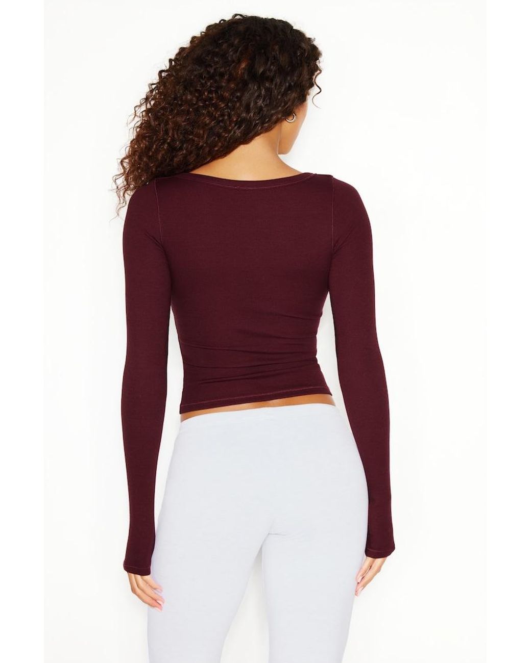 Garage Red Snatchrib Crossover Longsleeve Top