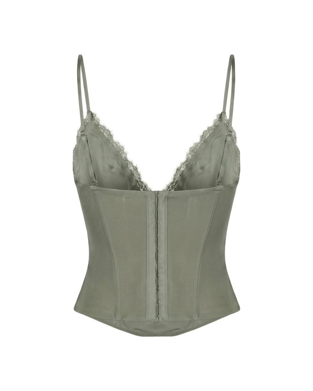 Garage Green Adela Lace Trim Cami Corset