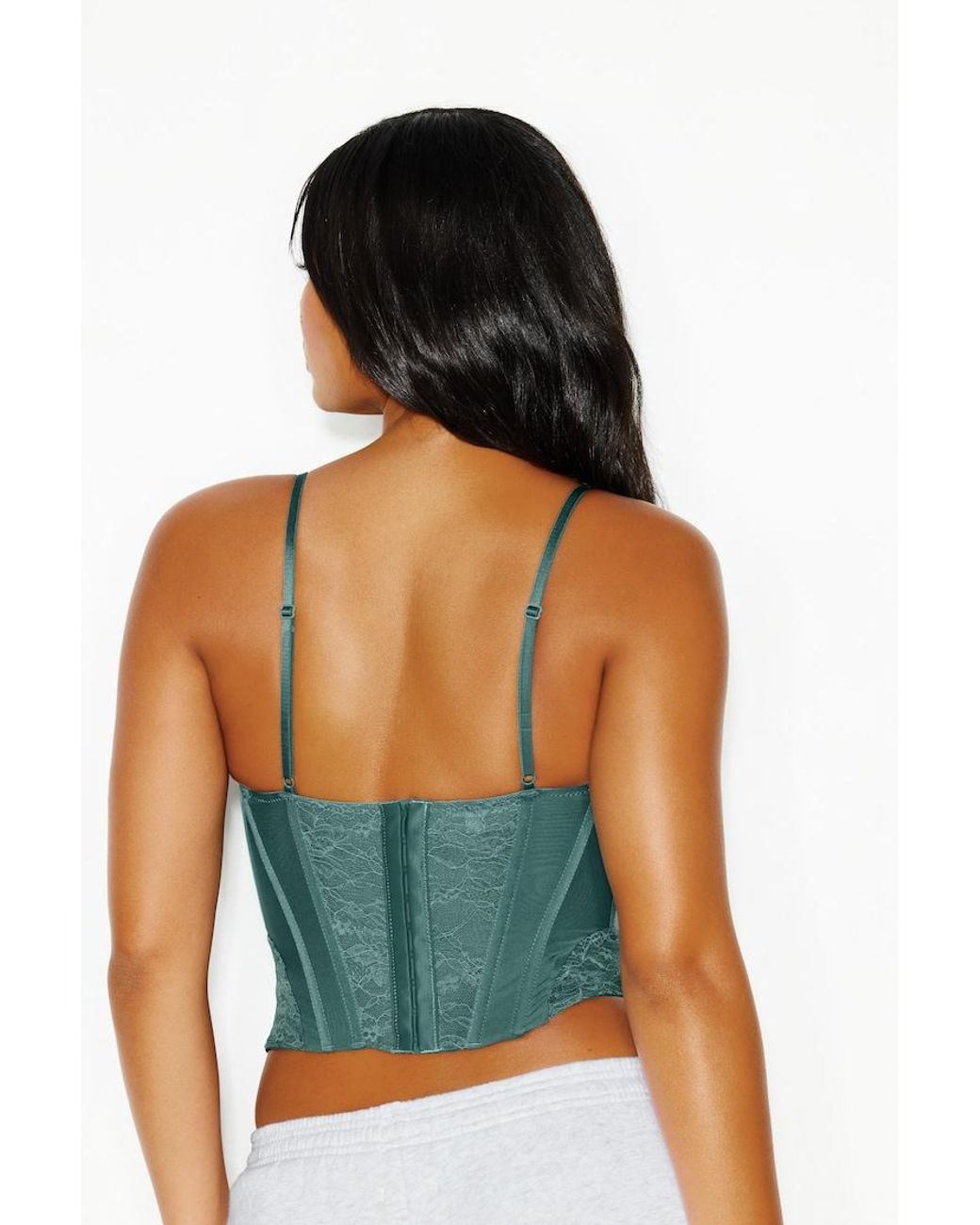 Garage Green Tate Sweetheart Lace Corset