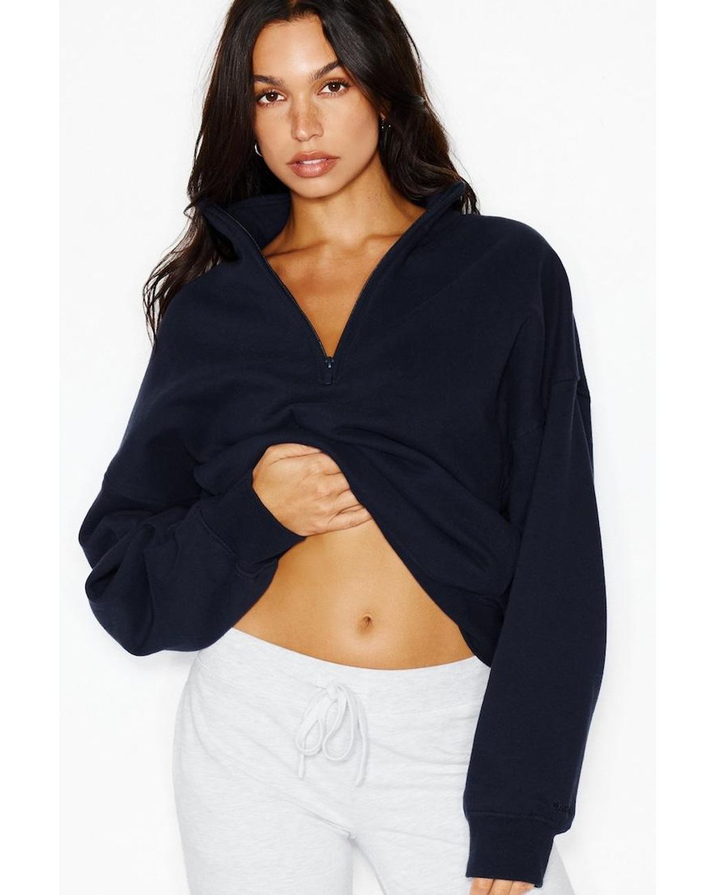 Garage Blue Ultrafleece Half Zip Sweatshirt