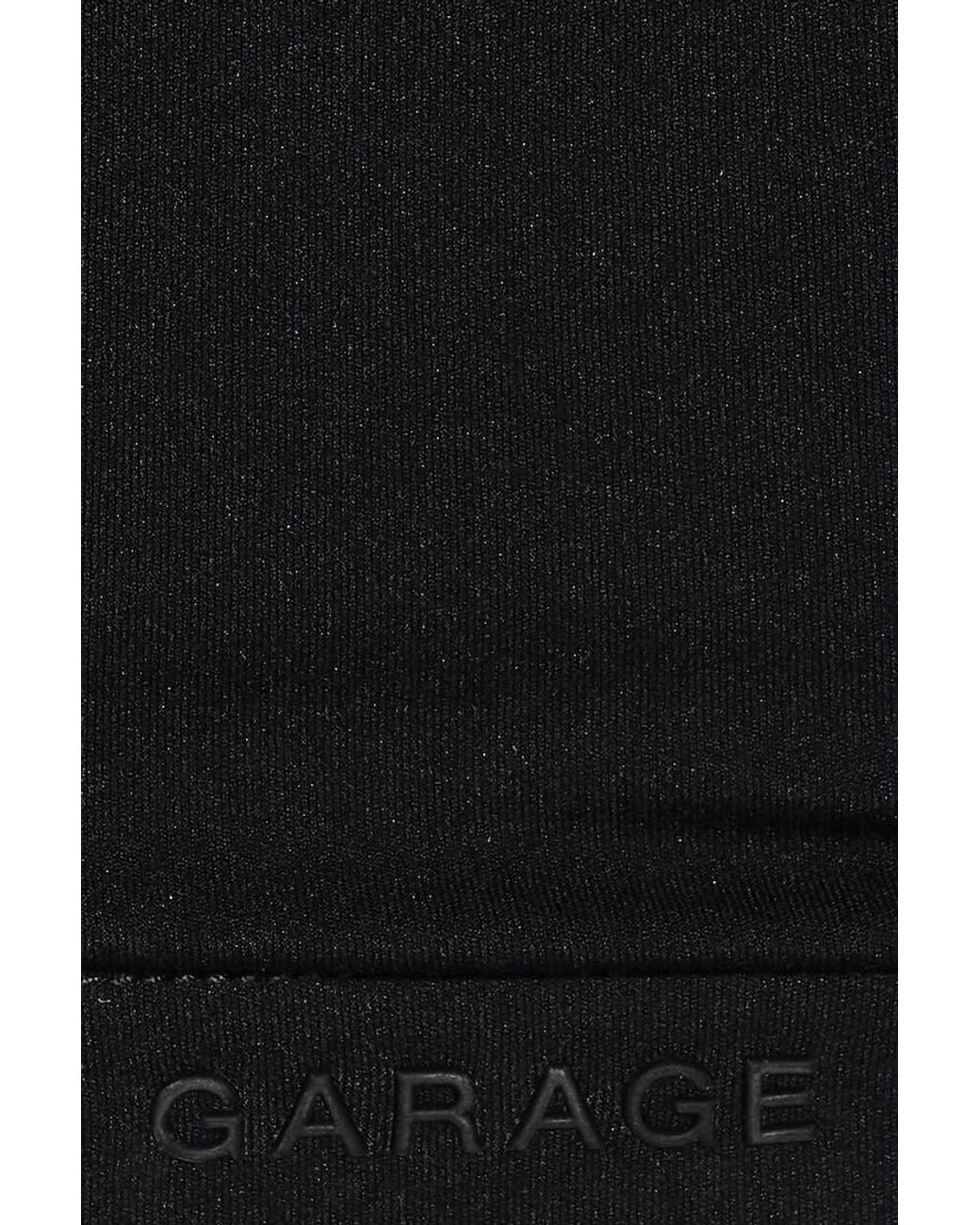 Garage Black Active Double Layer Micro Top