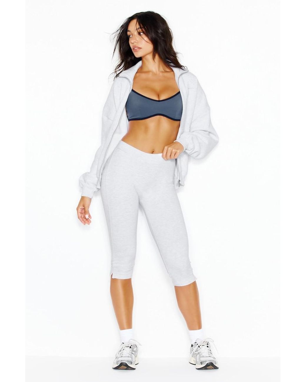 Garage White Ultrafleece Mockneck Full Zip Sweatshirt
