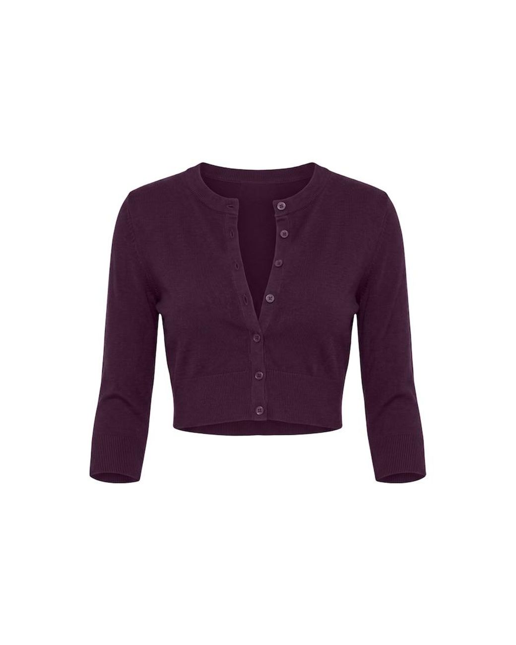 Garage Purple Ultra Cropped Cardigan Long Sleeve Top