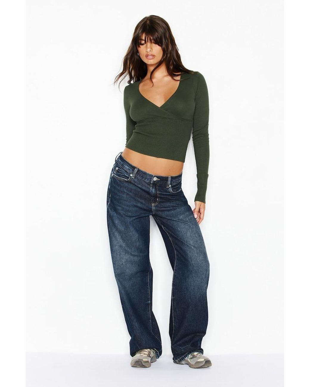 Garage Green Wrap Me Sweater