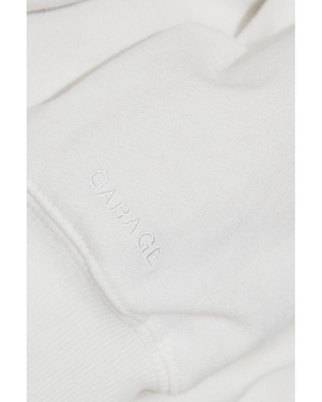 Garage White Softterry Off Shoulder Sweatshirt