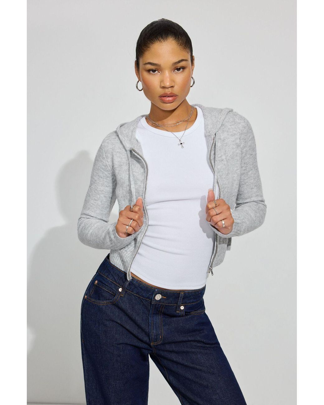 Garage Spongy Zip Hoodie in White Lyst