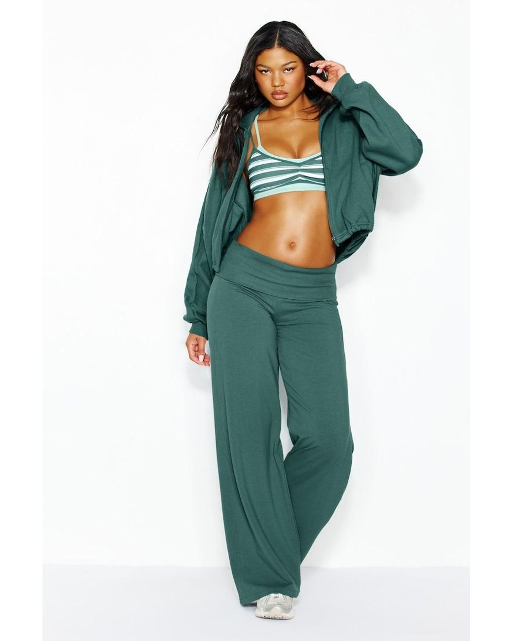 Garage Blue Cocoon Zippie With Bungee Drawstring