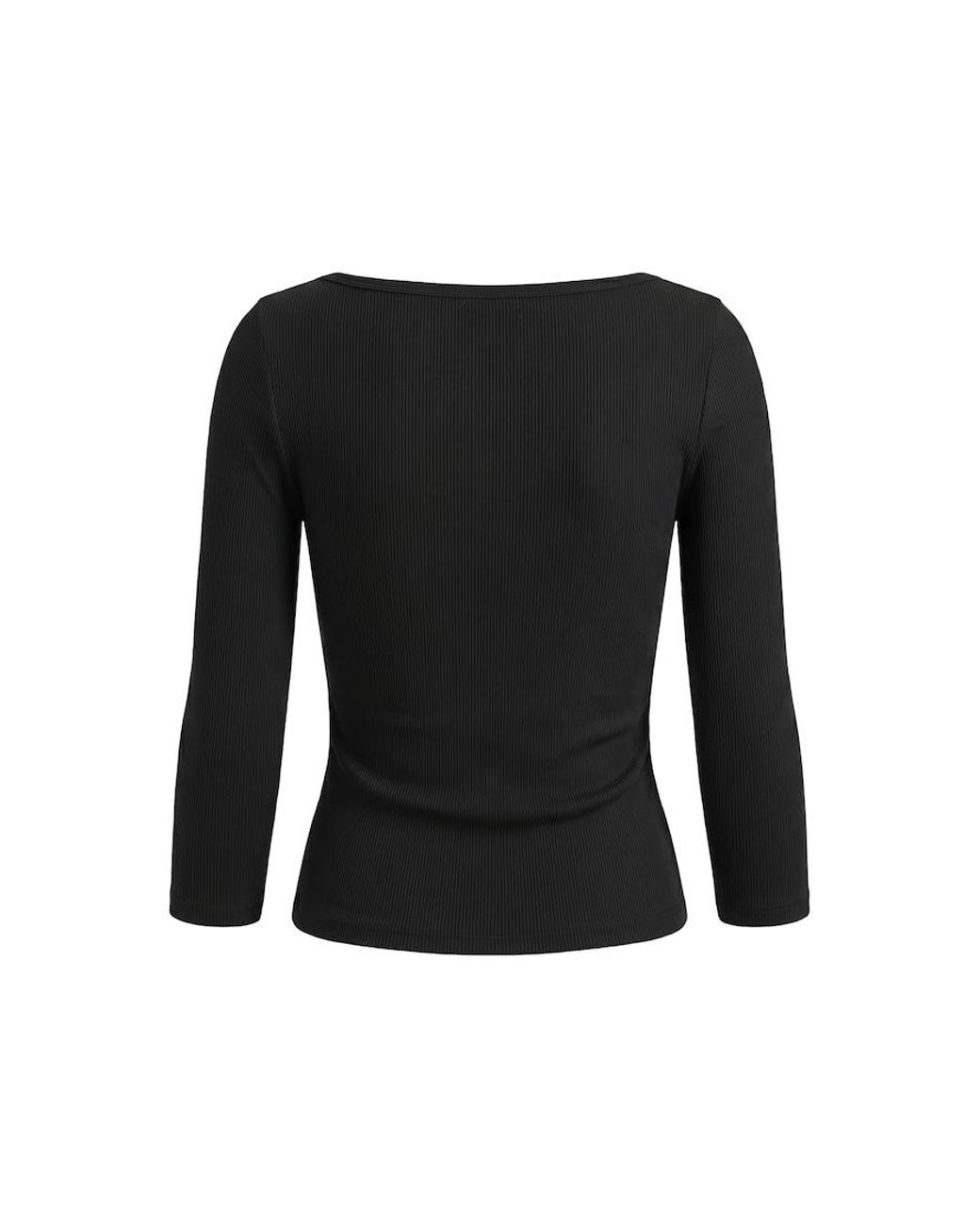 Garage Black Snatchrib 3/4 Sleeve Top
