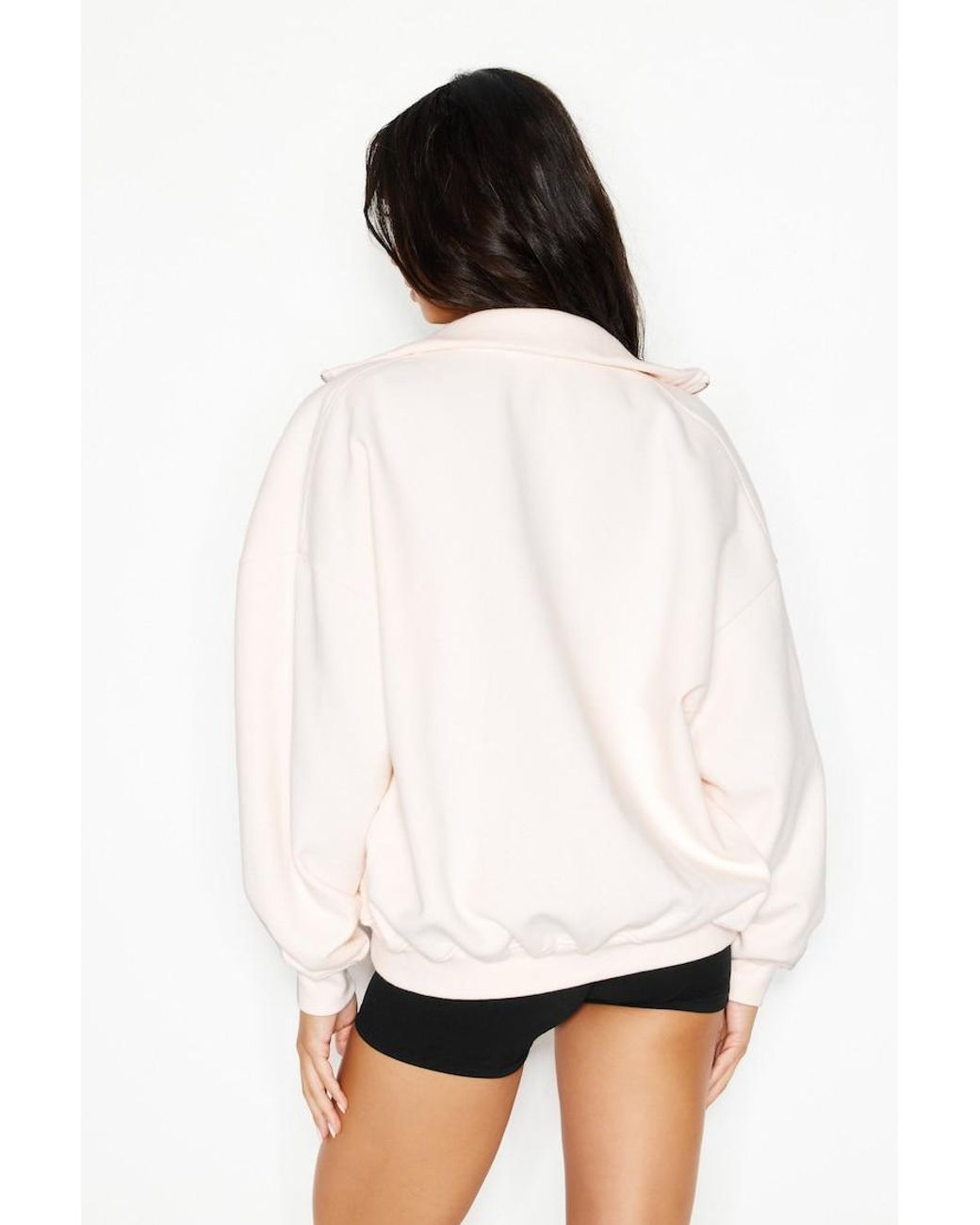 Garage White Ultrafleece Mockneck Full Zip Sweatshirt