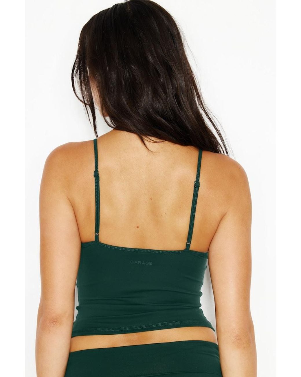Garage Green Active Plunge Cami Top