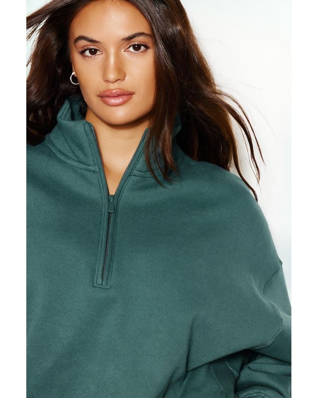 Garage Green Ultrafleece Half Zip Sweatshirt