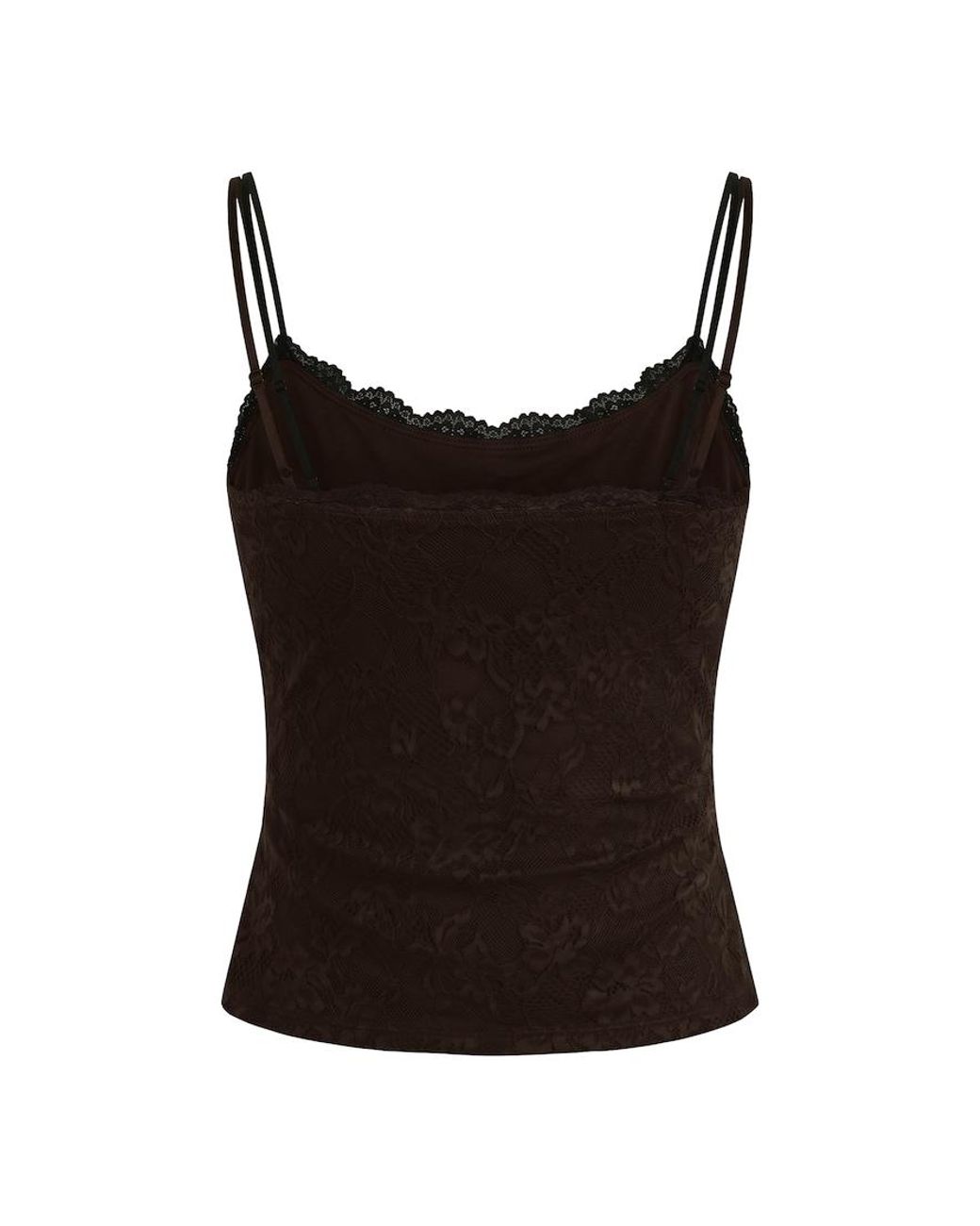 Garage Black Double Layer Lace Cami Top