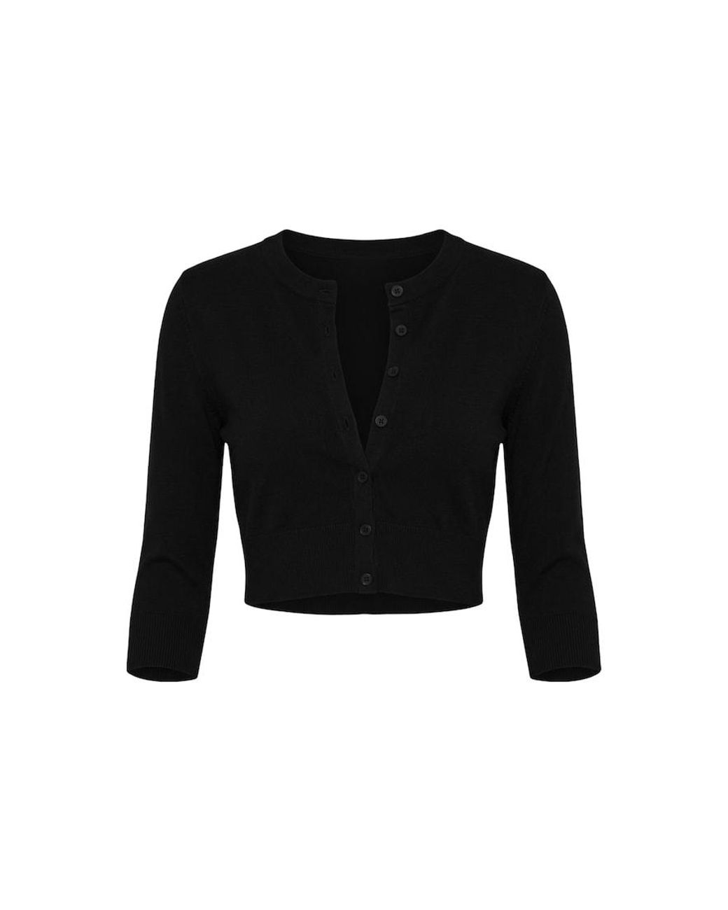 Garage Black Ultra Cropped Cardigan Long Sleeve Top