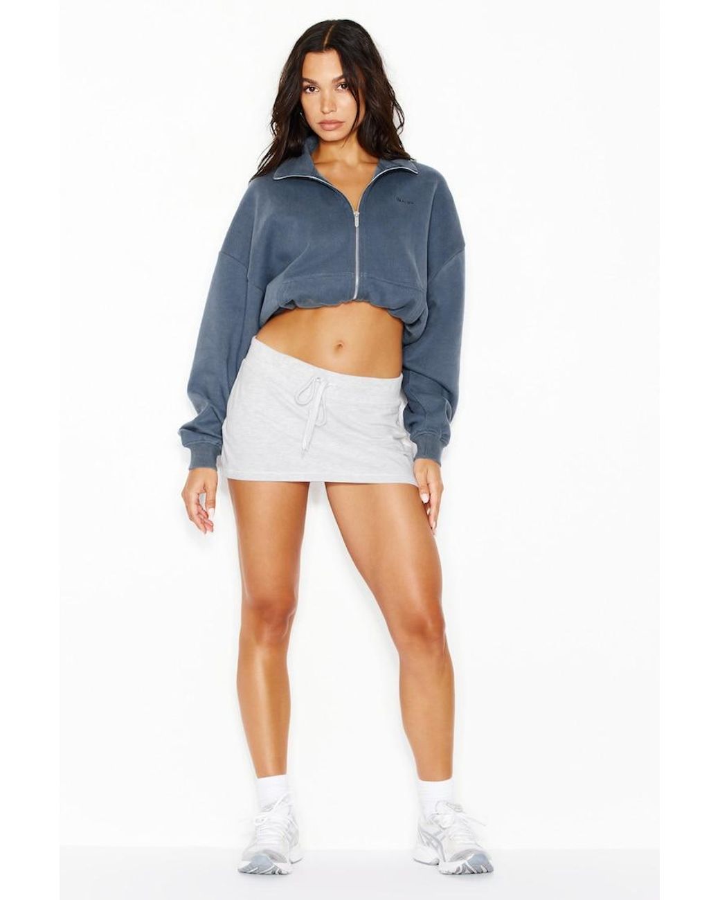 Garage Blue Ultrafleece Mockneck Full Zip Sweatshirt