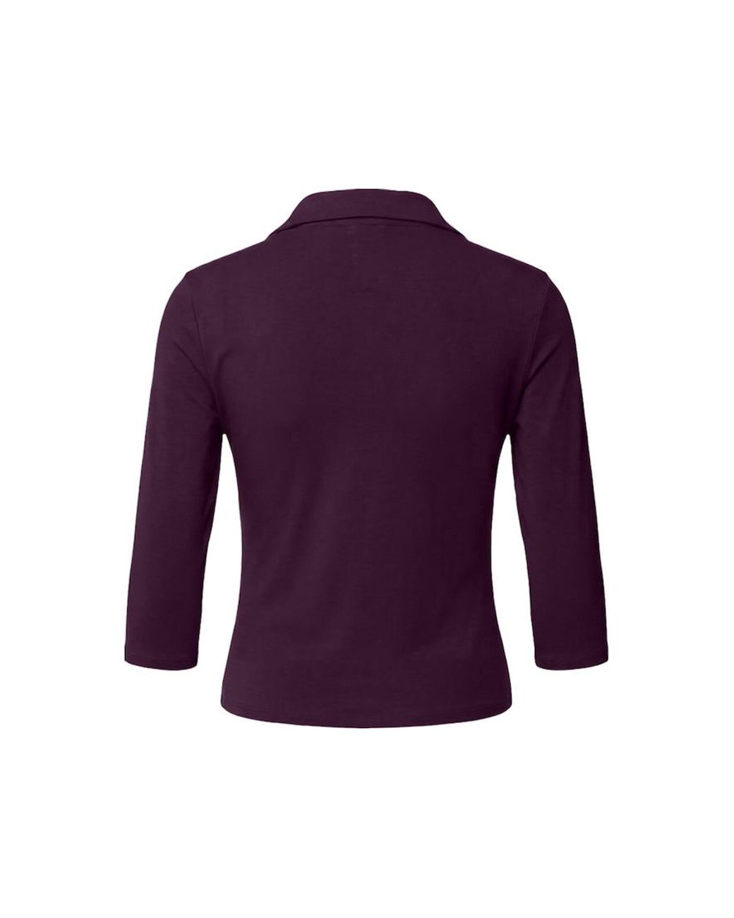 Garage Purple Sleek 3/4 Sleeve Polo Top
