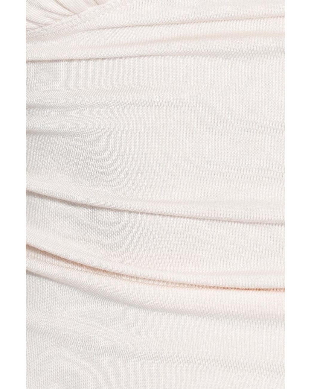 Garage White Plunge 3/4 Sleeve Top