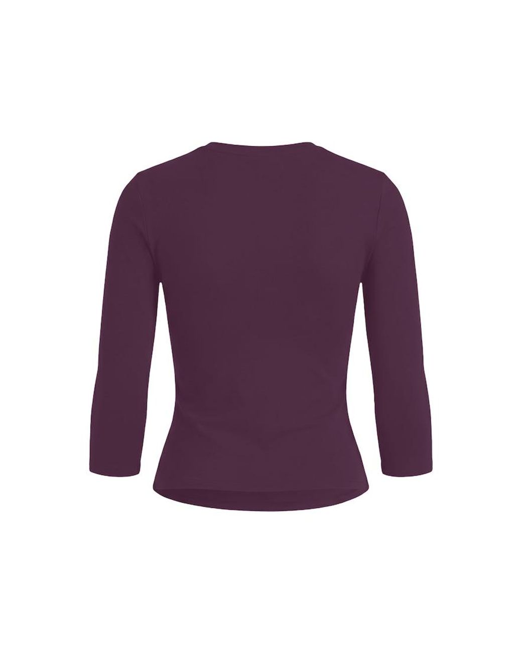 Garage Purple Sleek High V-Neck 3/4 Sleeve Top