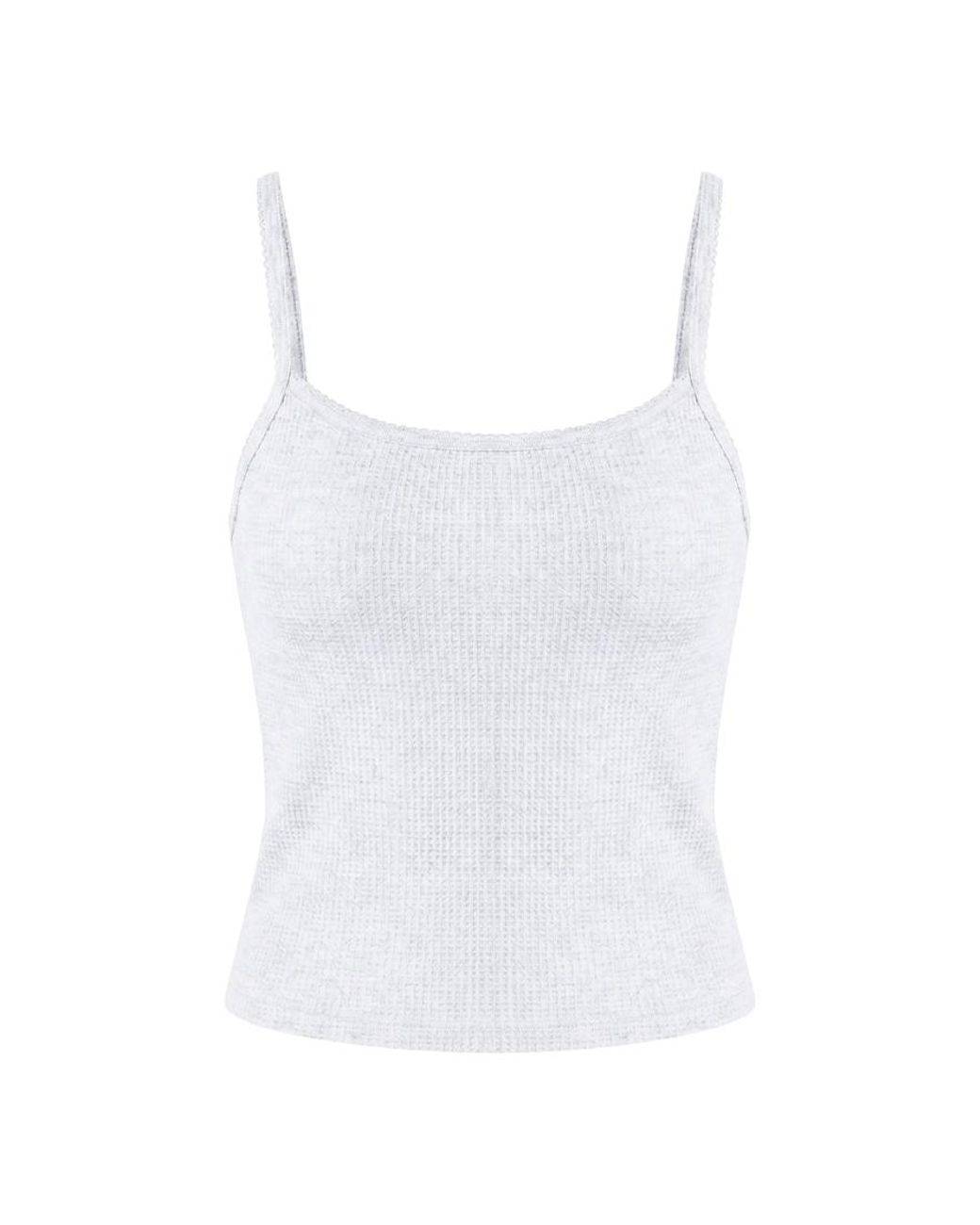 Garage White Waffle Cami Top