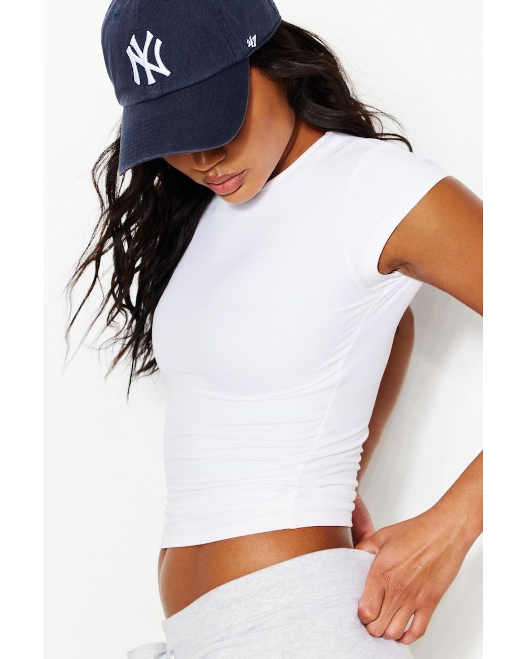 Garage White Sleek Crewneck T-Shirt