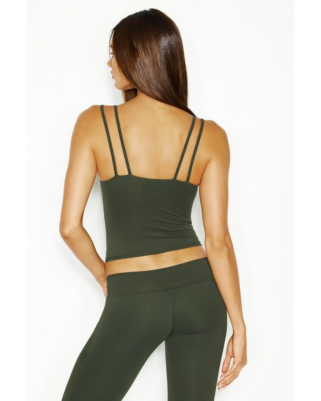 Garage Green Active Mesh Plunge Cami Top