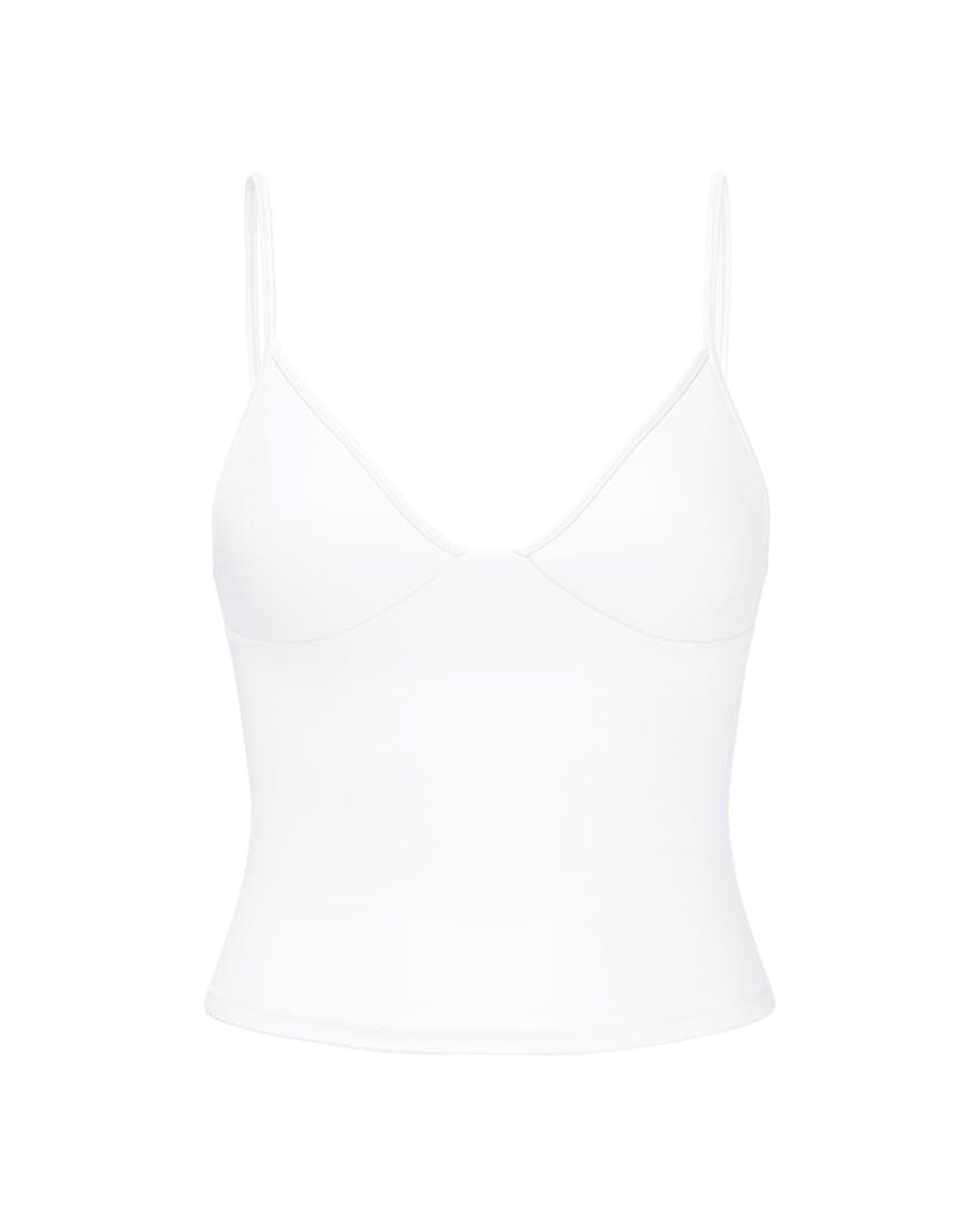 Garage White Active Plunge Cami Top