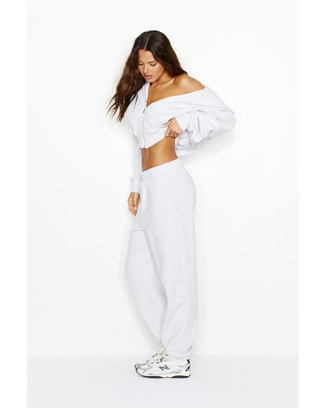 Garage White Ultrafleece Boyfriend Sweatpants