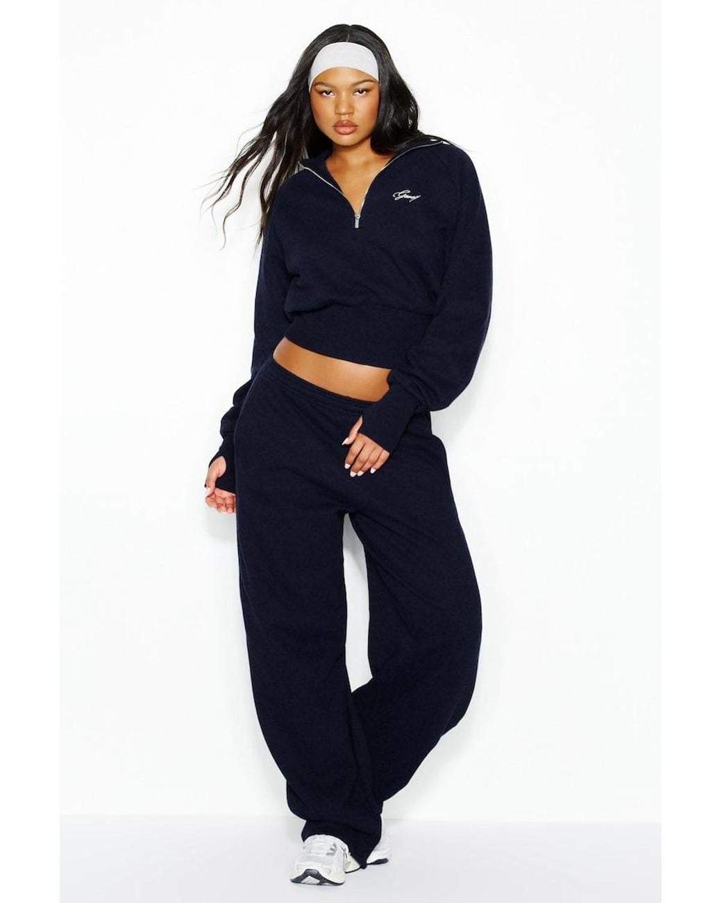 Garage Blue Ultrafleece Funnel Half Zip Sweatshirt