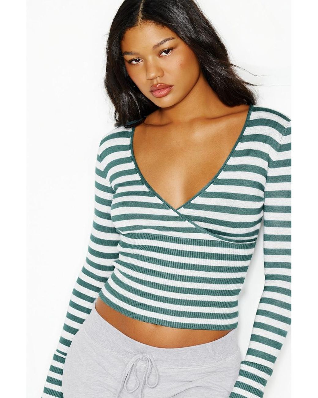 Garage Blue Wrap Me Sweater