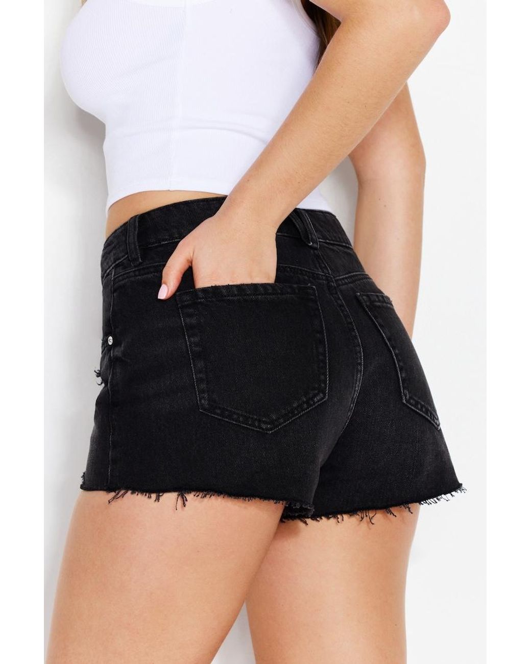 Garage Black Denim Festival Shorts