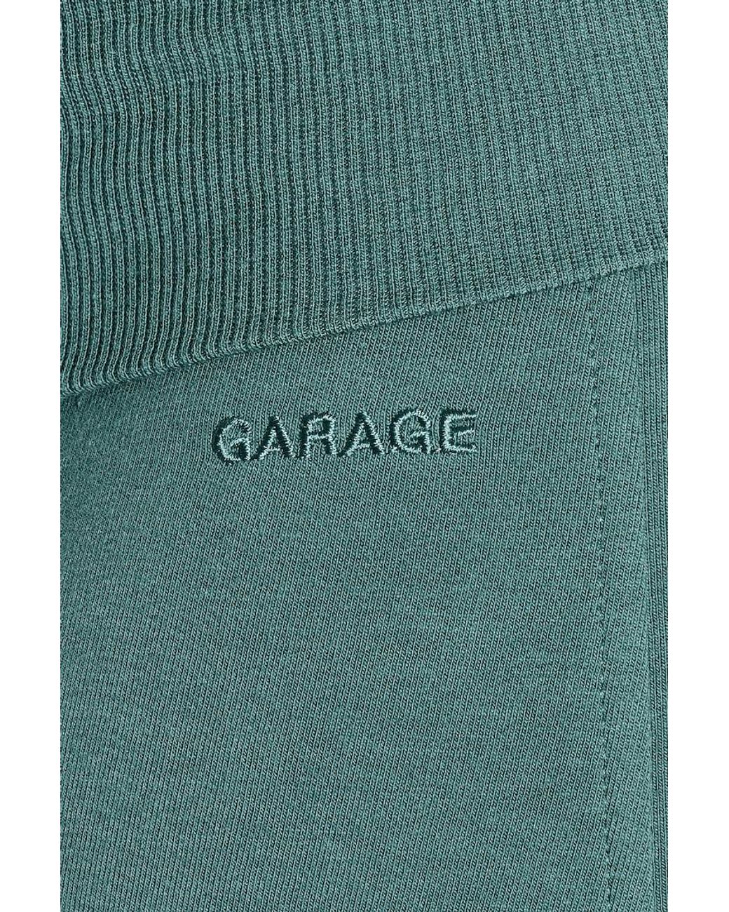 Garage Green Brushed Stretchterry Wide Leg Pants