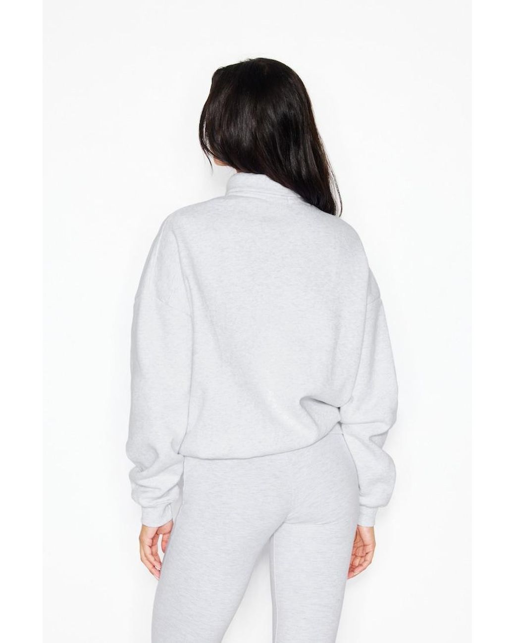 Garage White Ultrafleece Mockneck Full Zip Sweatshirt