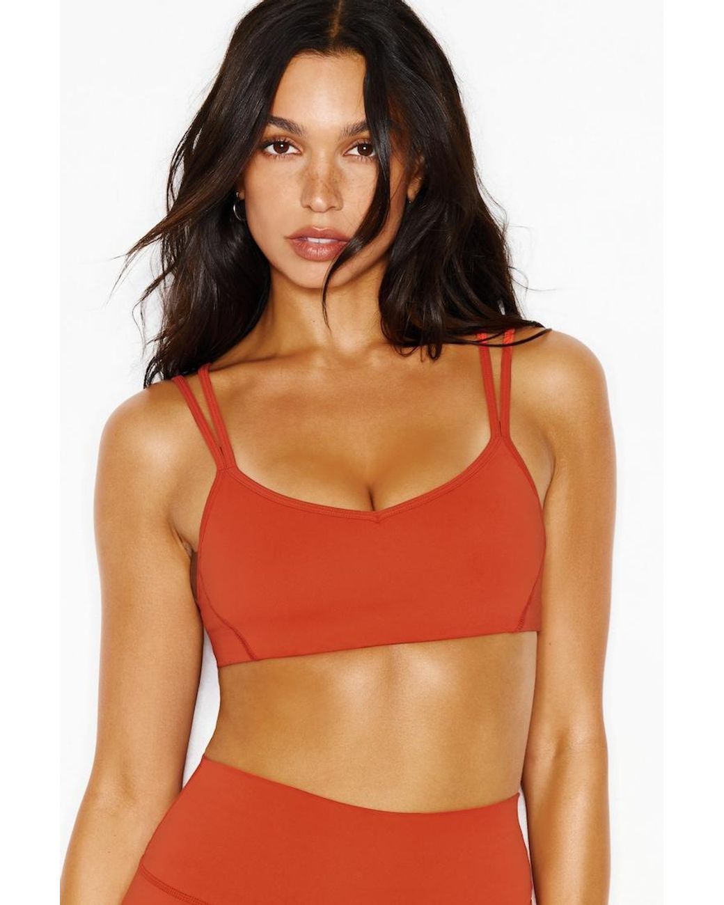 Garage Red Active Double Strap Micro Bra