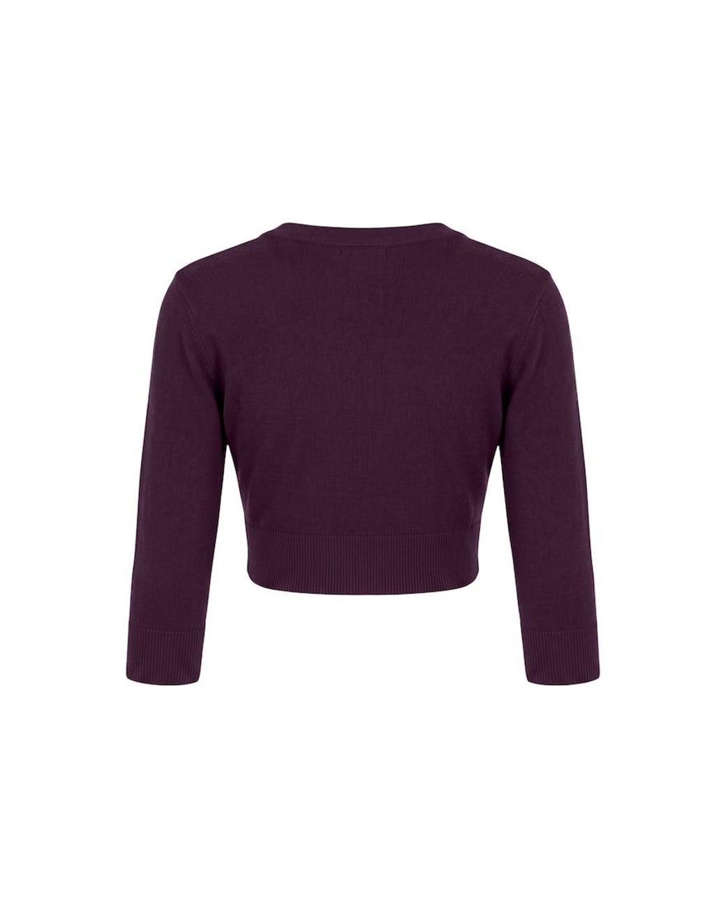 Garage Purple Ultra Cropped Cardigan Long Sleeve Top