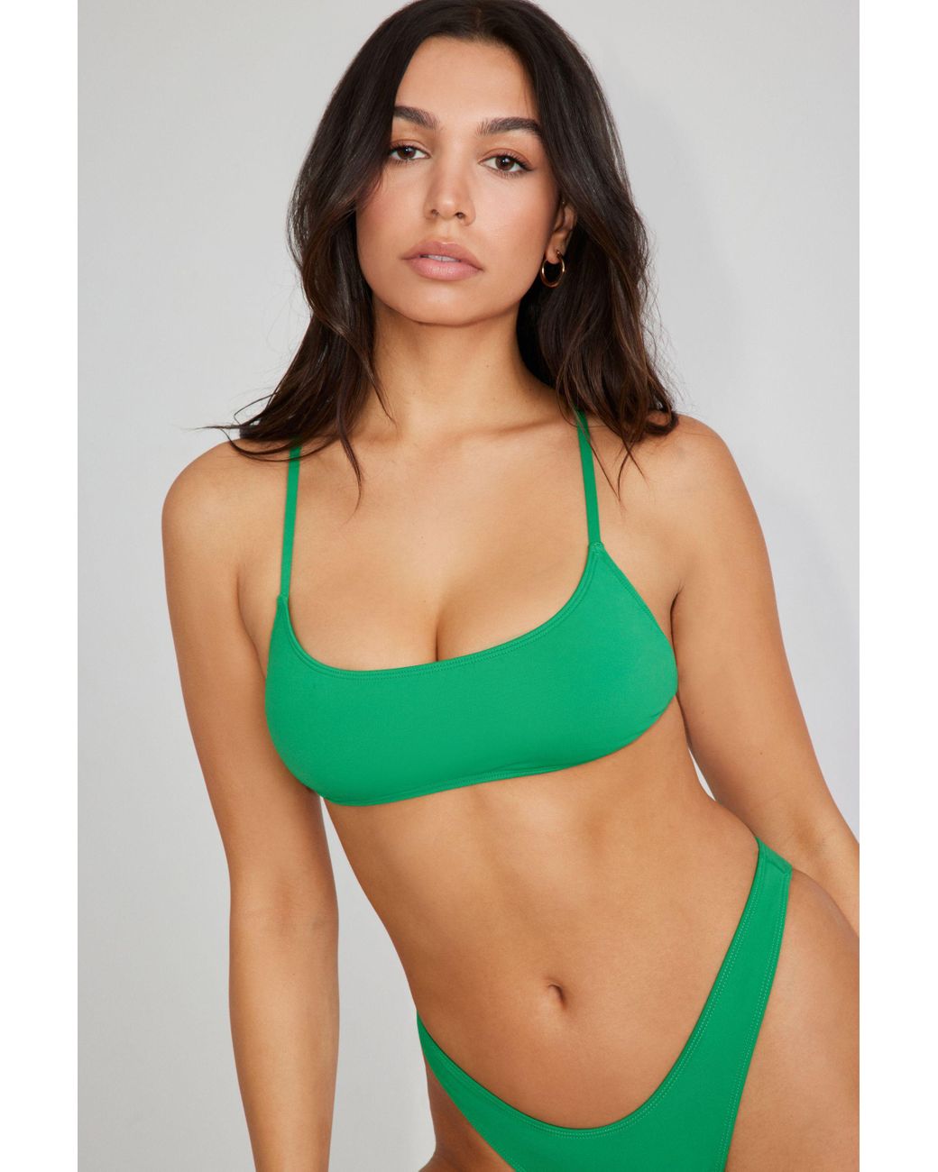 Garage Wrap Bralette Bikini Top in Green