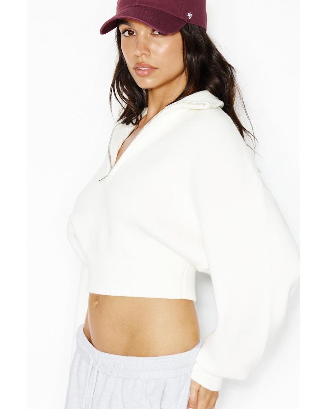 Garage White City Layer Half Zip Jacket