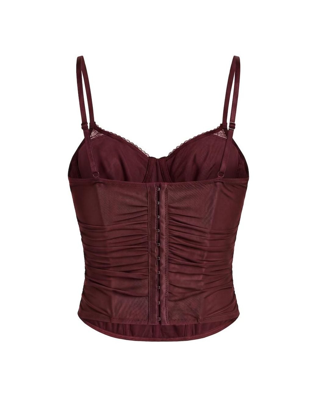 Garage Red Ally Mesh Peekaboo Bustier