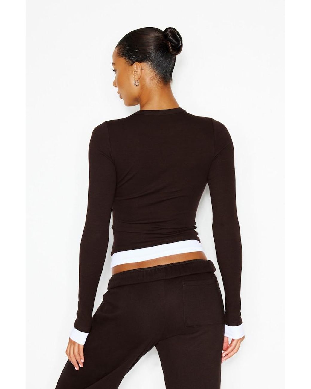 Garage Black Snatchrib Double Layer Longsleeve Top