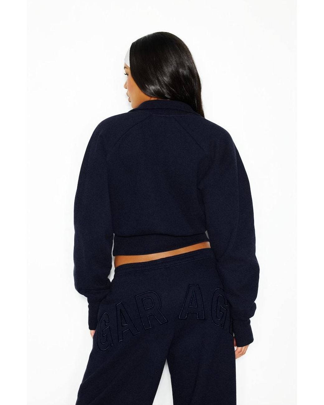 Garage Blue Ultrafleece Funnel Half Zip Sweatshirt